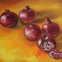 Pomegranates 33x41cm Oil on canvas